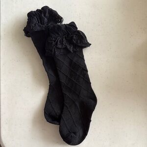Matilda Jane Black Ruffled Socks